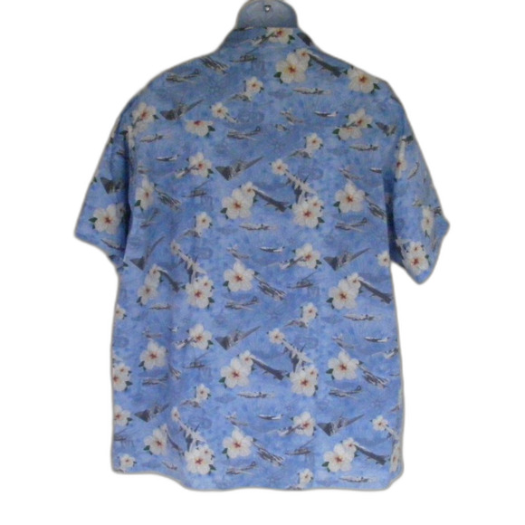 KAMP SHIRT Hawaiian Button Down, XL, Planes, Logos - Picture 7 of 12